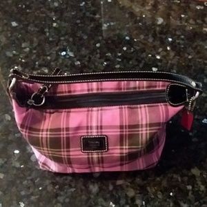 Pink and Black Plaid Coach Purse